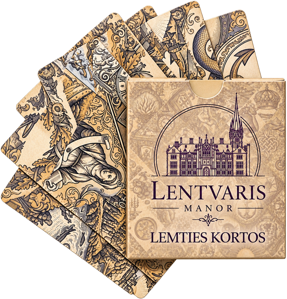 Lemties kortų dėžutė