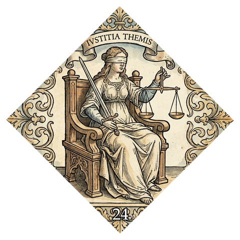 Lemties kortų simbolis Nr. 24 — Temidė