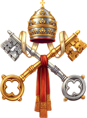 Vatikano herbas — sukryžiuoti raktai ir tiara